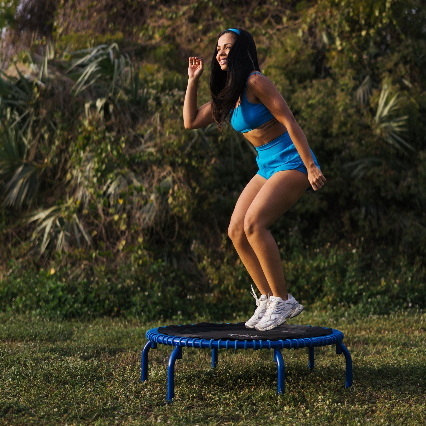 JumpSport 350 PRO Fitness Trampoline, Cardio Workout Equipment, 39 Inch, Blue