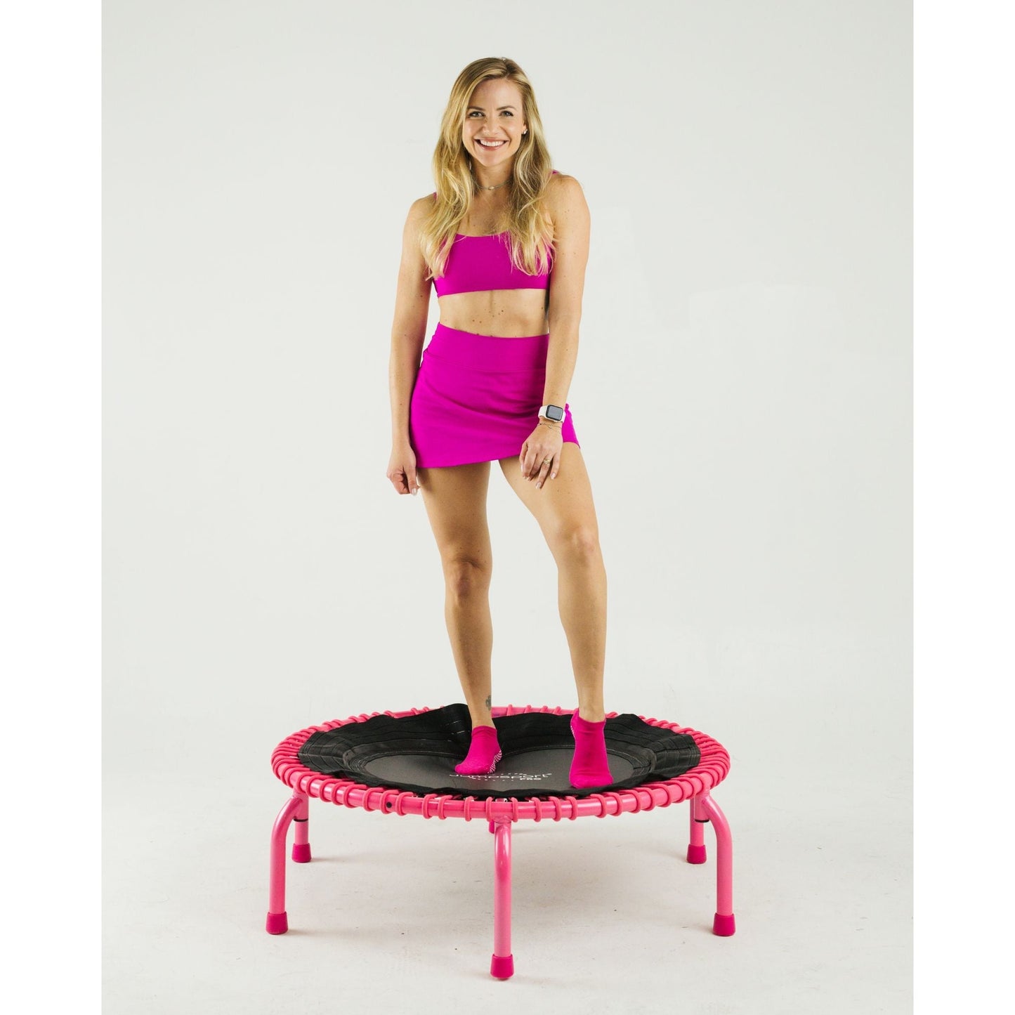 JumpSport 350 PRO Fitness Trampoline, Cardio Workout Equipment, 39 Inch, Blossom