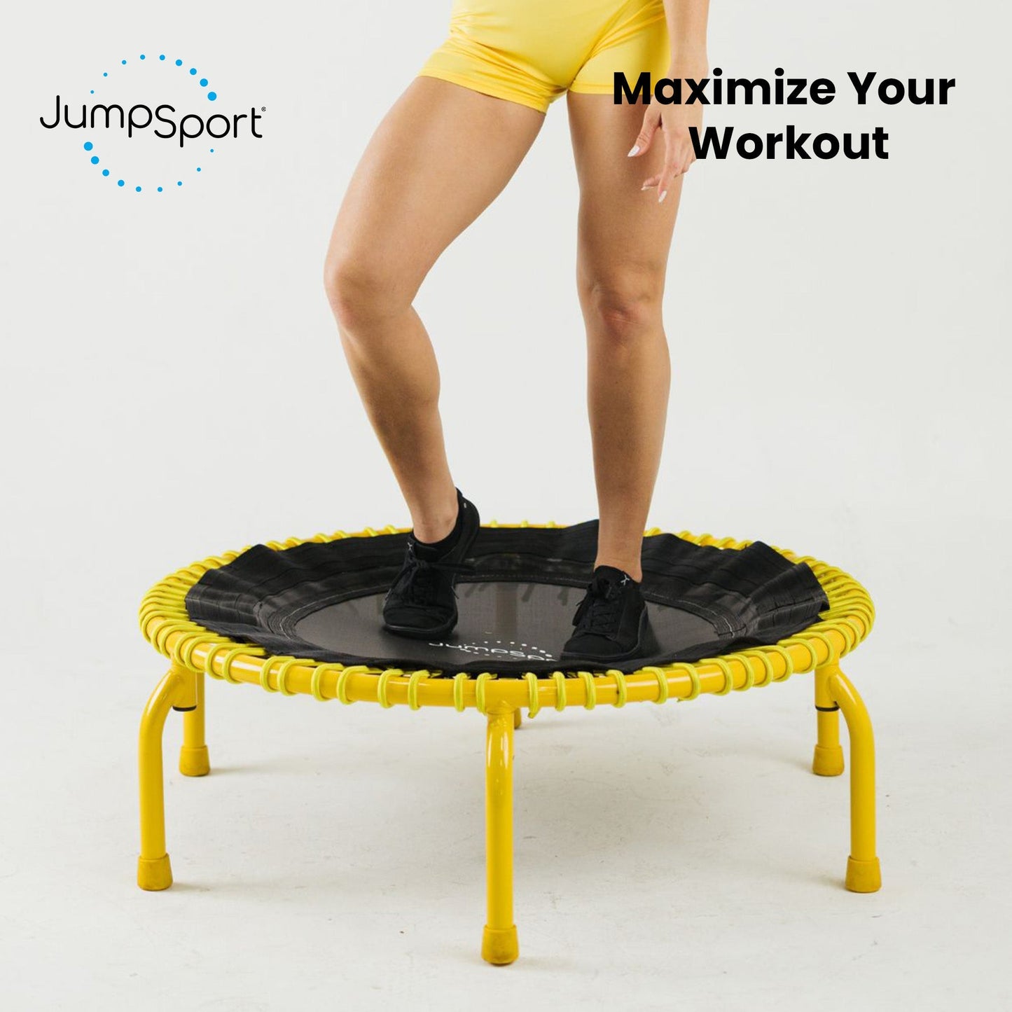 JumpSport 350 PRO Fitness Trampoline, Cardio Workout Equipment, 39 Inch, Radiate