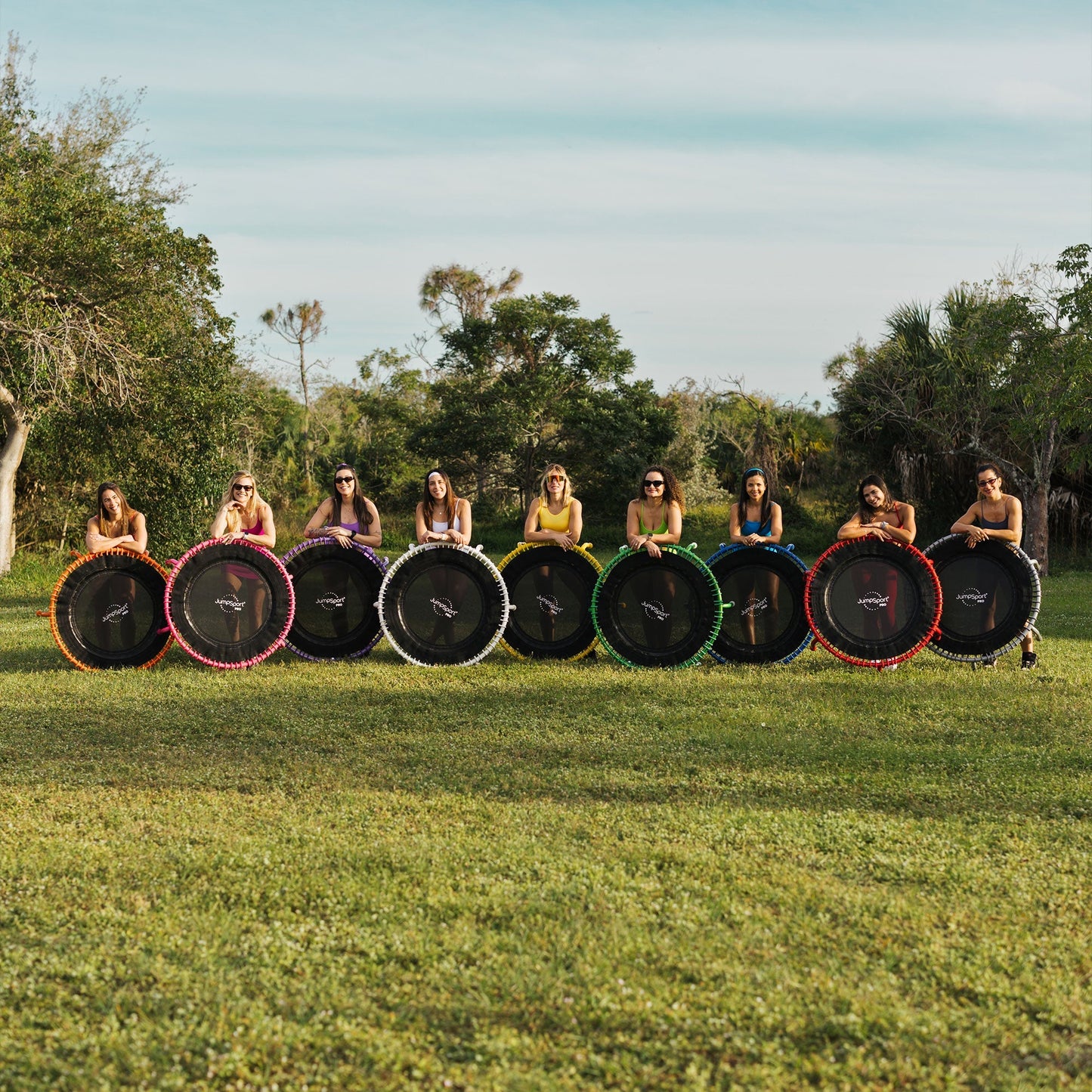 JumpSport 350 PRO Fitness Trampoline, Cardio Workout Equipment, 39 Inch, Ignite
