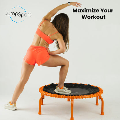 JumpSport 350 PRO Fitness Trampoline, Cardio Workout Equipment, 39 Inch, Energize