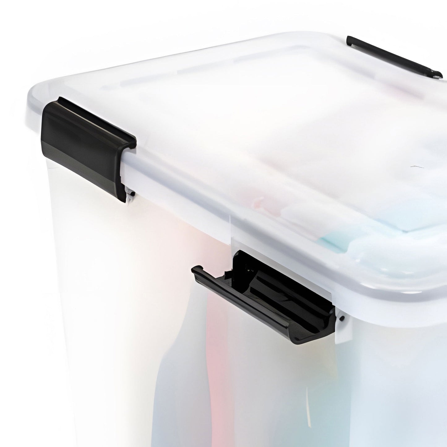 IRIS USA 63 Qt Storage Bins Plastic Gasket Box with Tight Latching Lids, 2 Pack