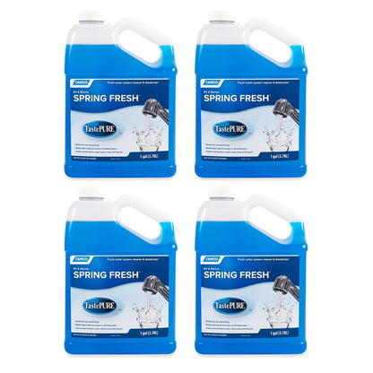 Camco TastePURE Spring Fresh 128 oz RV Water System Cleaner & Deodorizer, 4 Pack