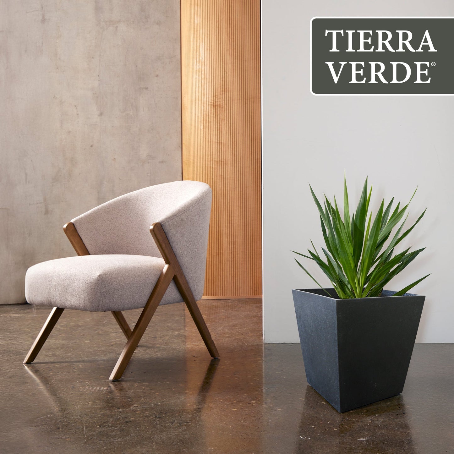 Tierra Verde 2 Pack Indoor Outdoor 13 Inch Self Watering Planters, Sonata, Black