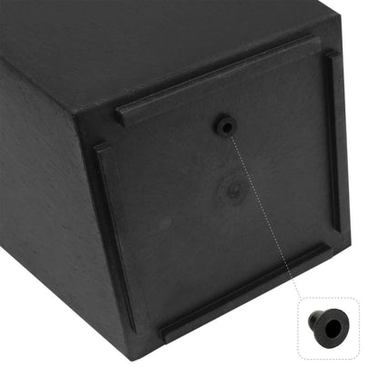 Tierra Verde 2 Pack Indoor Outdoor 20 Inch Self Watering Planters, Sonata, Black