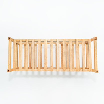 PJ Wood Stackable Wood Shoe Rack Organizer Shelf Closet Entryway Bedroom Natural