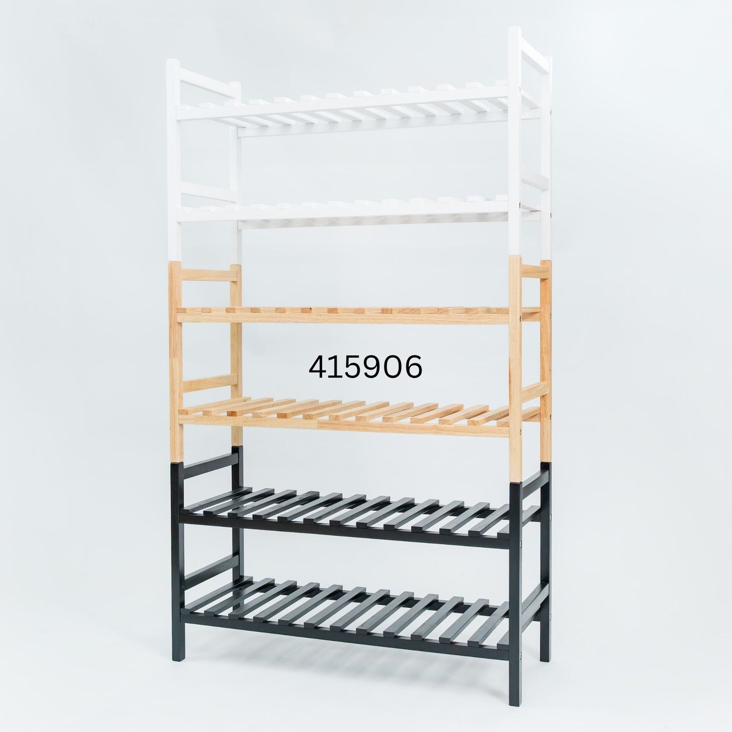 PJ Wood Stackable Wood Shoe Rack Organizer Shelf Closet Entryway Bedroom Natural