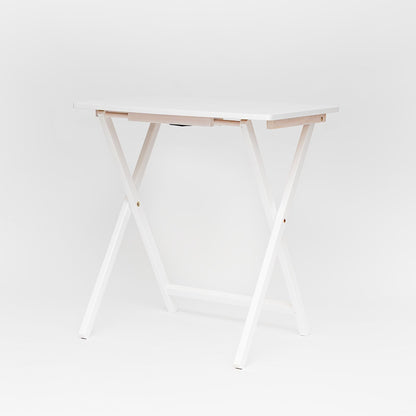 PJ Wood 5 Pack XL Oversize Tray Table Set for Living Room or Kitchen, White