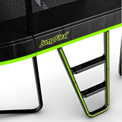 JumpFlex MEGA 17' Trampoline, Large Outdoor Jumping Play Set with Net and Ladder