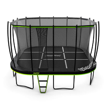 Jumpflex MEGA 19' Square Trampoline, Outdoor Play Equipment with Net & Ladder