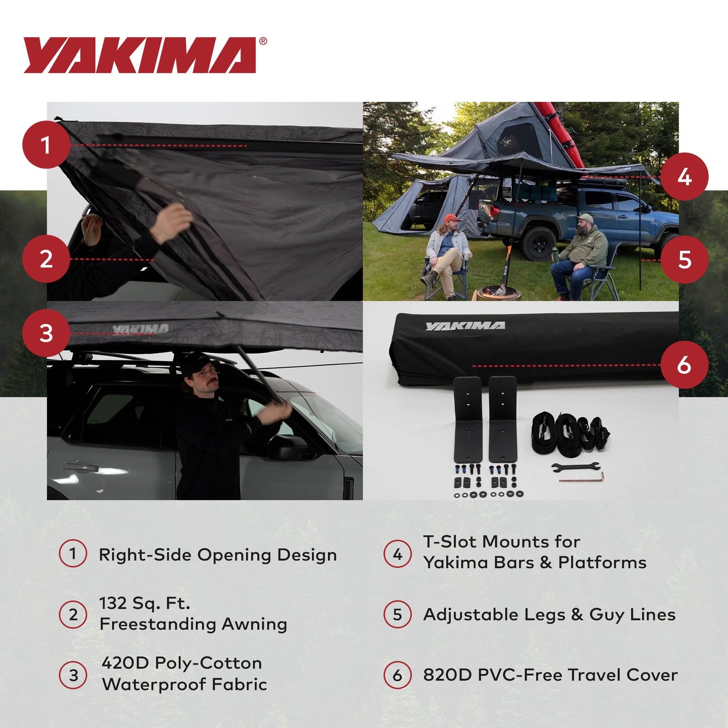Yakima OverNOut 270 XL Awning, Opens on Right Side with 132 Sq. Ft. Coverage