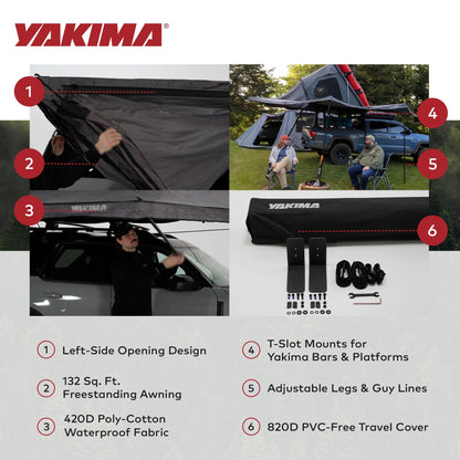 Yakima OverNOut 270 XL Awning, Opens on Left Side with 132 Sq. Ft. Coverage