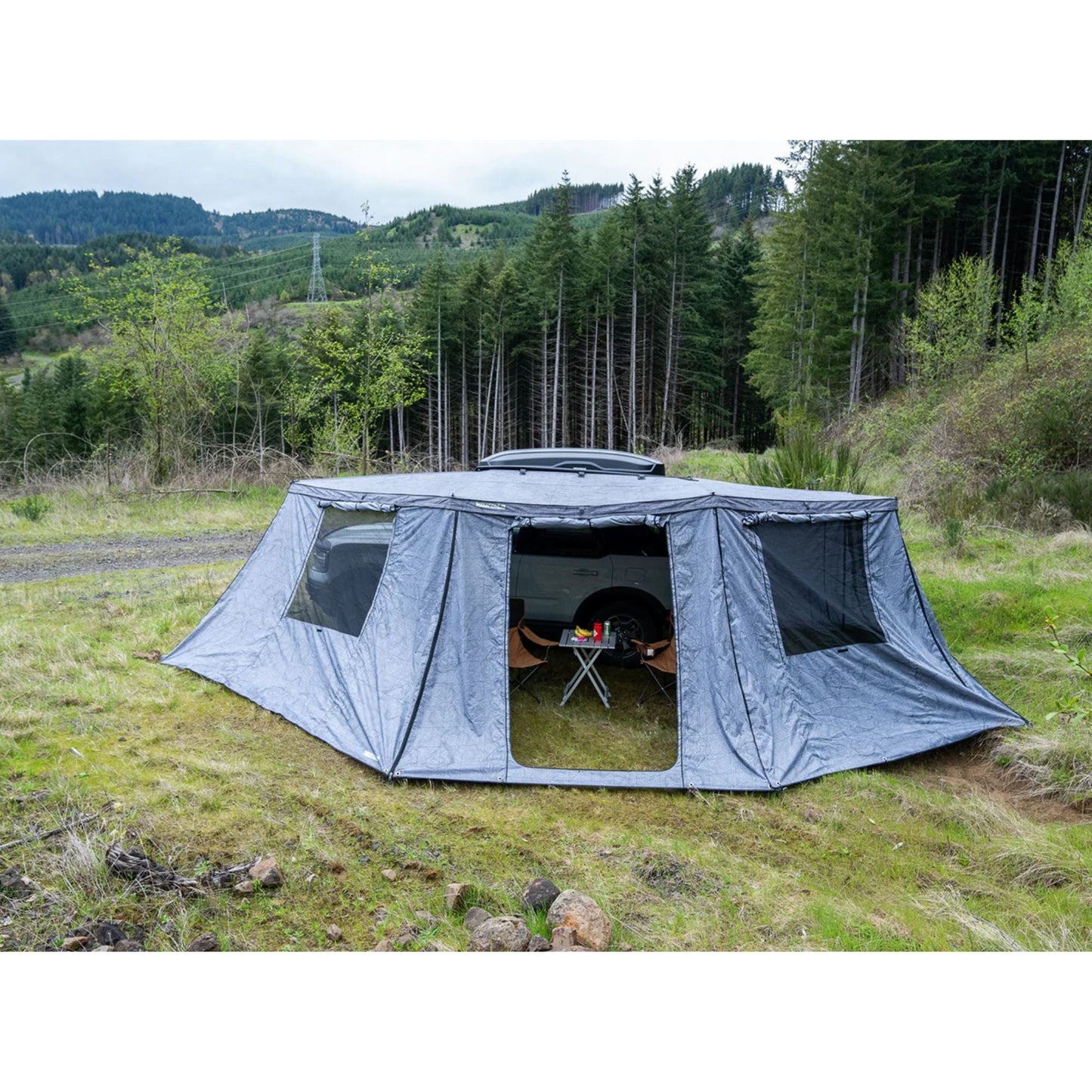 Yakima OverNOut 270 XL RH Full Wall Kit Awning Accessory with Door Panel, Gray