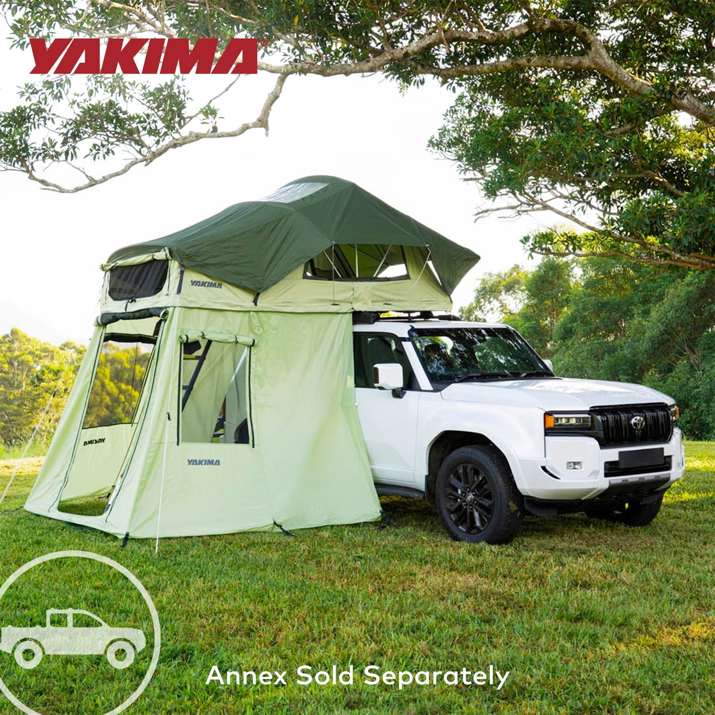 Yakima SkyRise HD Heavy Duty 4 Season Rooftop Tent, Mattress for 2 People, Green - Find Fresh Goods