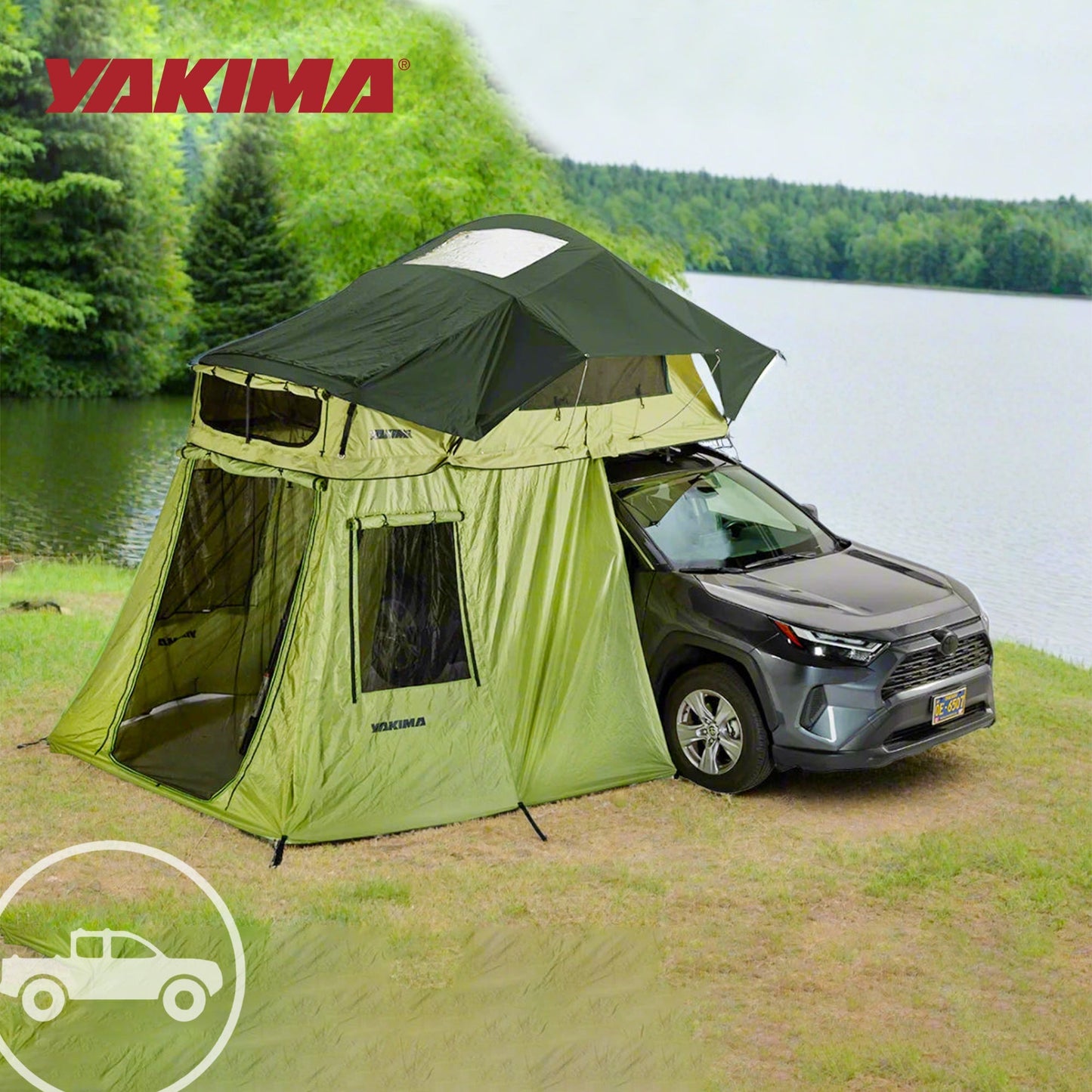 Yakima SkyRise SL Annex Wall Enclosure, SkyRise SL Rooftop Camping Tents, Green - Find Fresh Goods