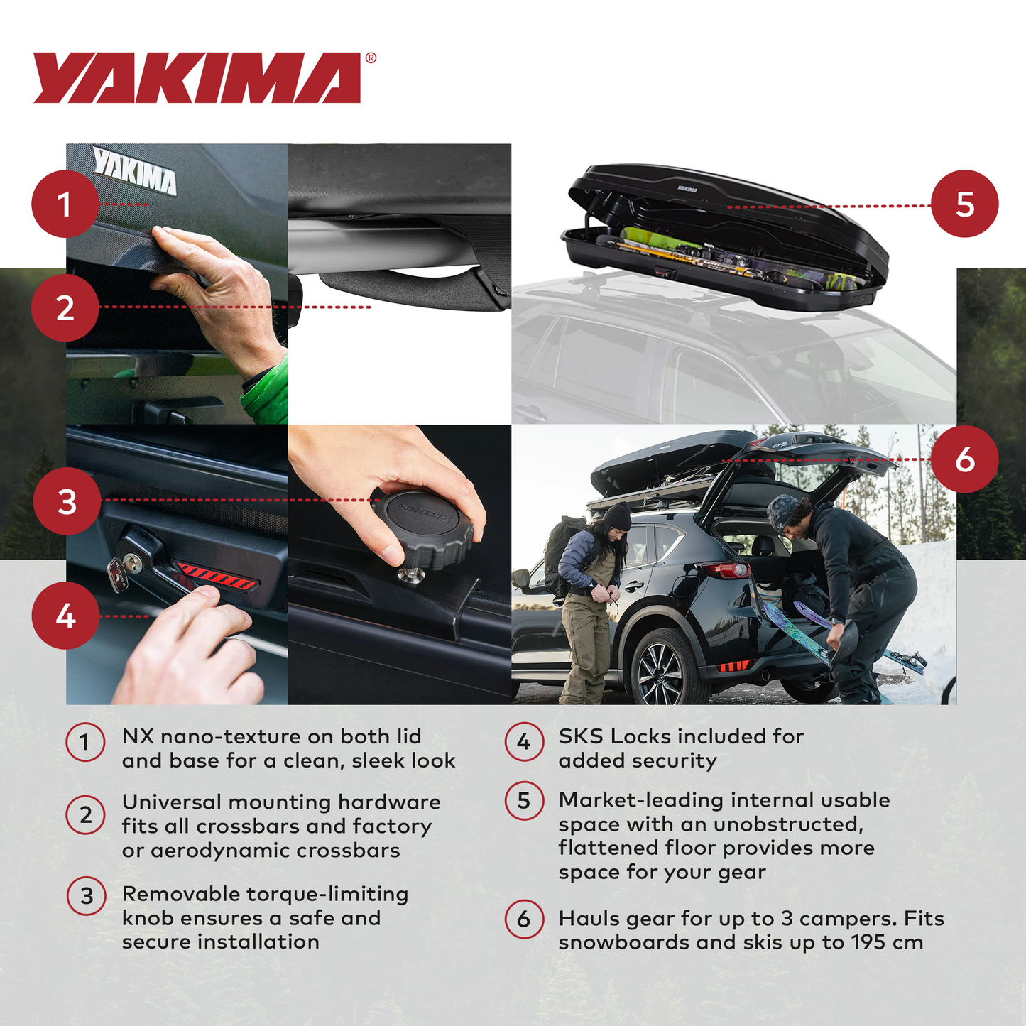 Yakima SkyBox NX Skinny 12 Rooftop Cargo Box, Fits StreamLine Crossbar, Black - Find Fresh Goods