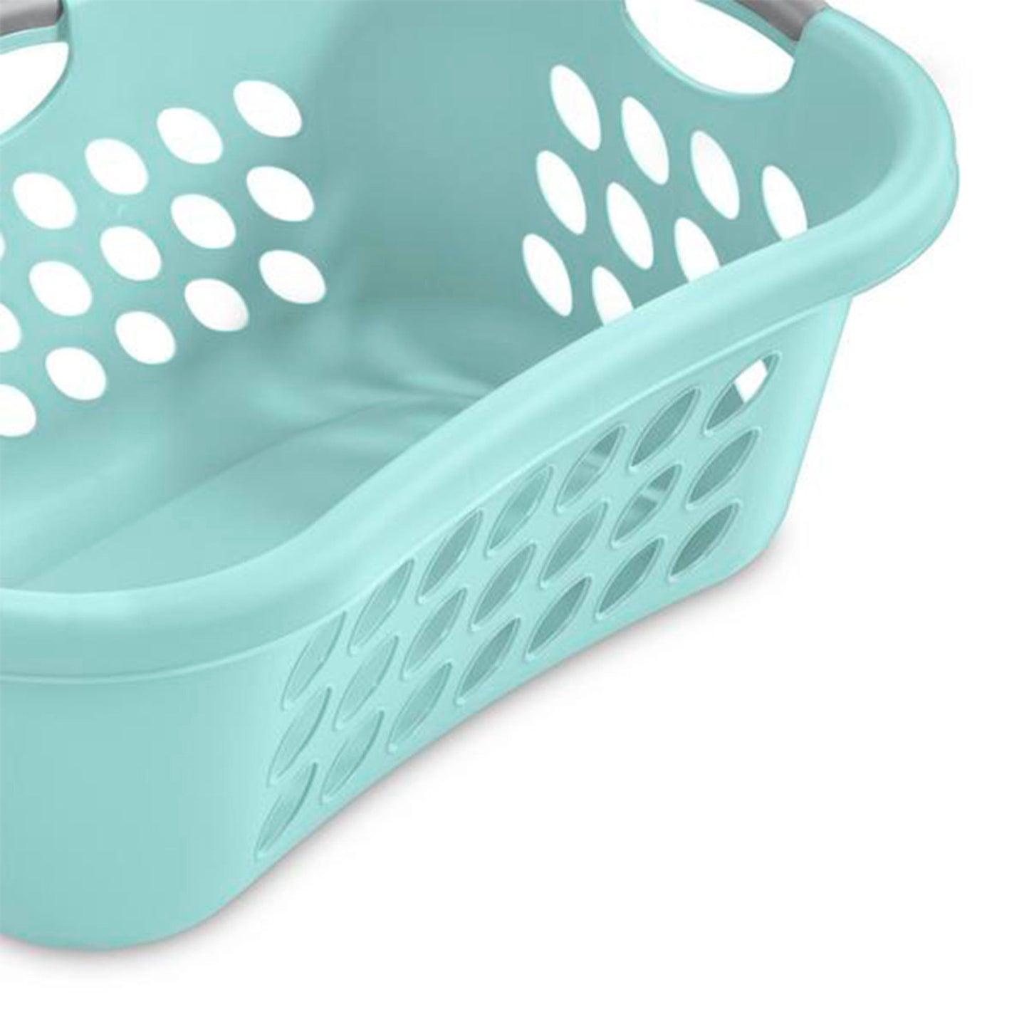 Sterilite 12 Pack Plastic Laundry Basket Ultra HipHold 1.25 Bu Contour Rim, Mint