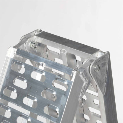 Titan Ramps 2 Pack 7.5’ Folding ATV Loading Ramps Arched Aluminum Design, Silver - Find Fresh Goods