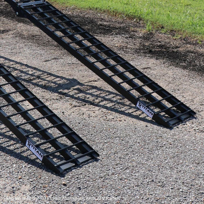Titan Ramps 2 Pack 9’ Folding ATV Loading Ramps Arched Aluminum Design, Black - Find Fresh Goods