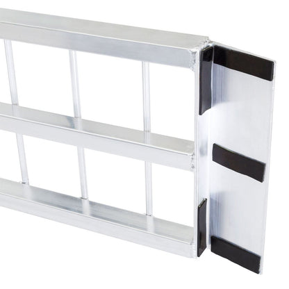 Black Widow 10’ Aluminum Folding Motorcycle Ramp, Arched 3 Piece Design, Silver - Find Fresh Goods