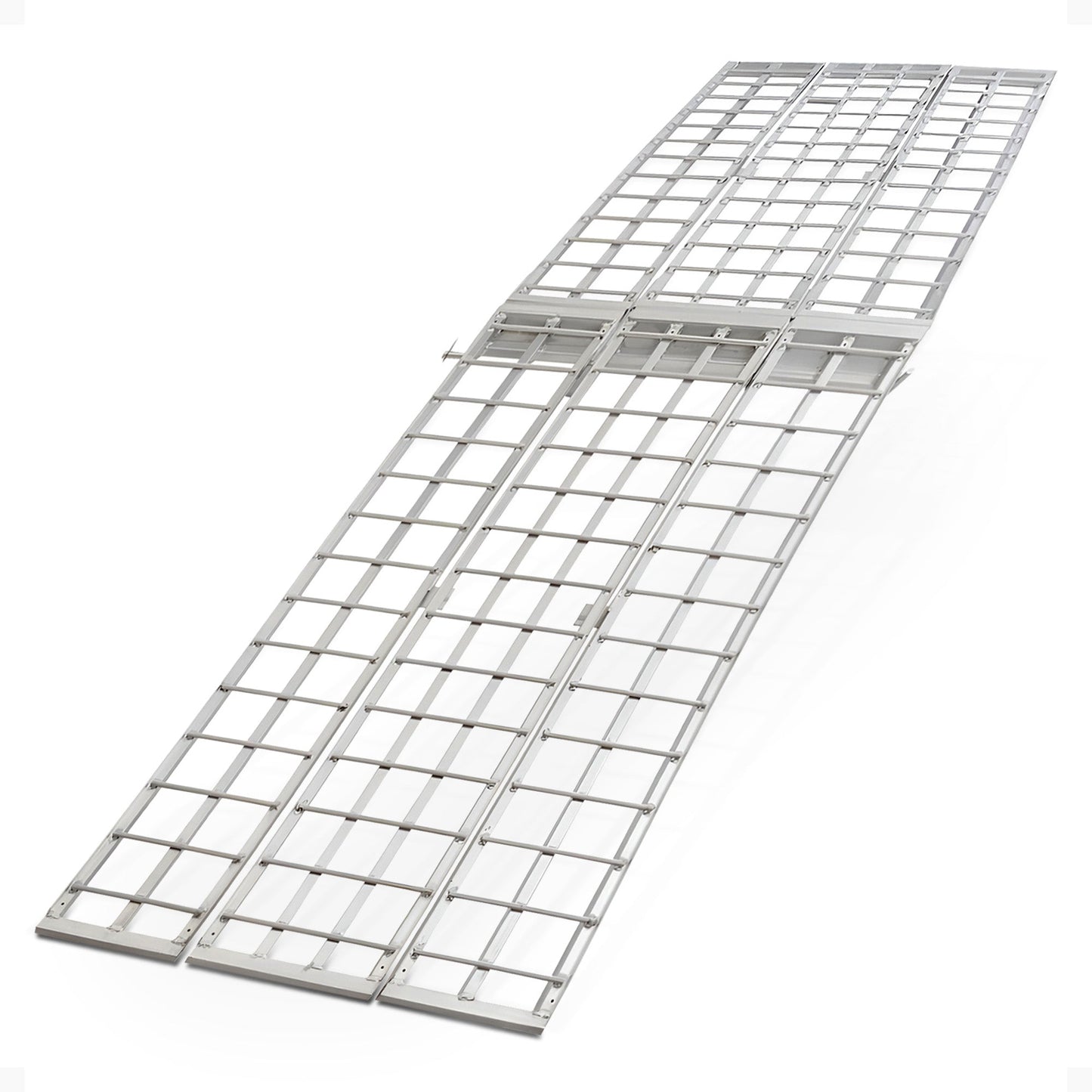 Black Widow 10’ Aluminum Folding Motorcycle Ramp, Arched 3 Piece Design, Silver - Find Fresh Goods