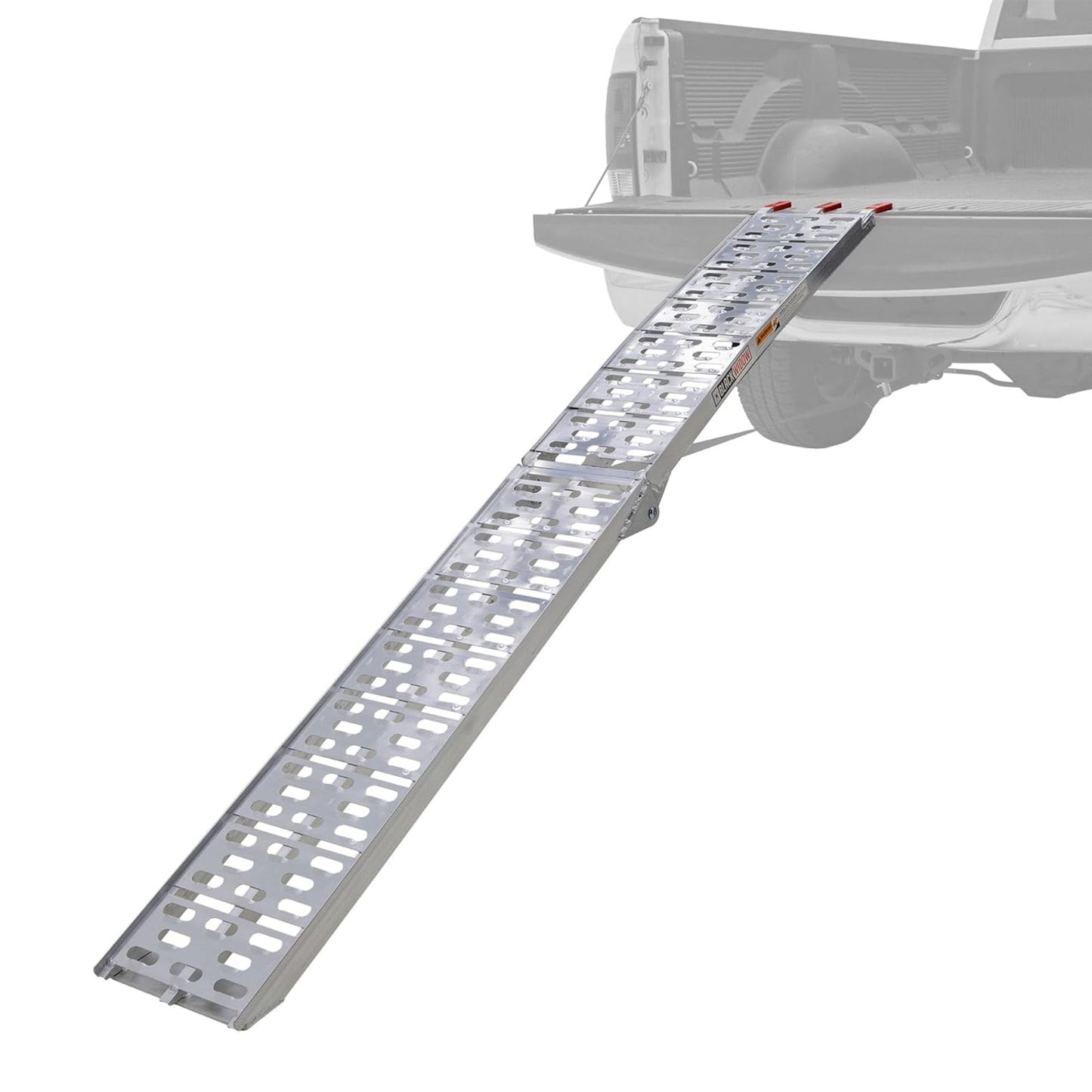 Black Widow Aluminum Folding Motorcycle Ramp Arched Plate, Single Runner, Silver - Find Fresh Goods