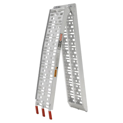 Black Widow Aluminum Folding Motorcycle Ramp Arched Plate, Single Runner, Silver - Find Fresh Goods