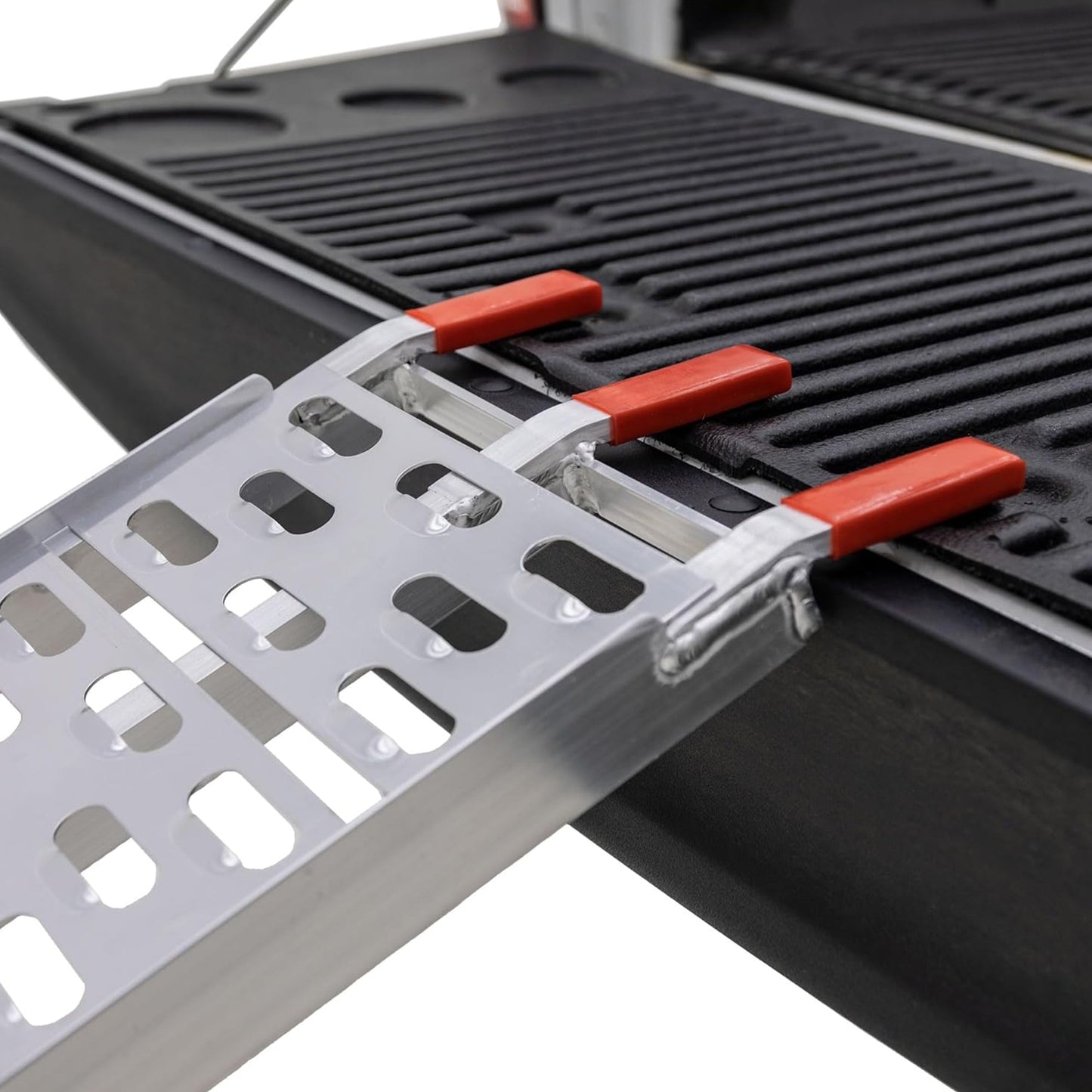 Black Widow Aluminum Folding Motorcycle Ramp Arched Plate, Single Runner, Silver - Find Fresh Goods