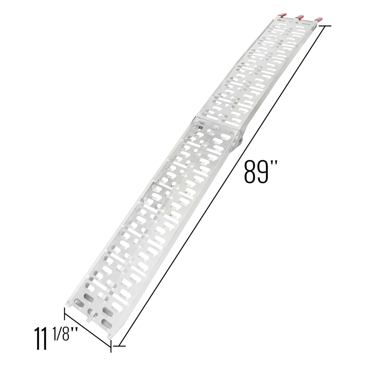 Black Widow Aluminum Folding Motorcycle Ramp Arched Plate, Single Runner, Silver - Find Fresh Goods