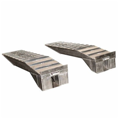 Titan Ramps Aluminum Semi Truck Riser Ramps with 20,000 Pound Capacity, Silver - Find Fresh Goods
