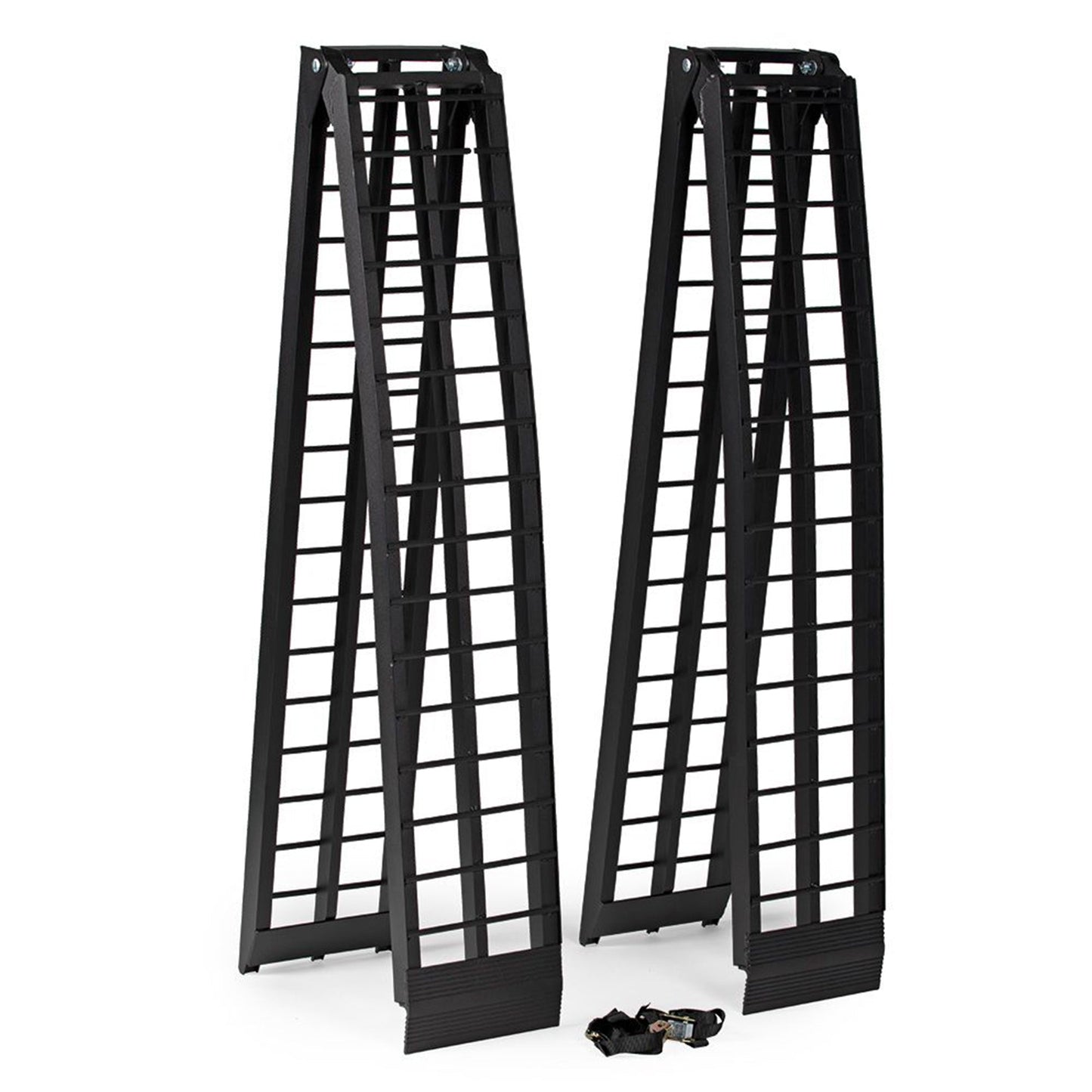 Titan Ramps 2 Pack 10’ Folding ATV Loading Ramps, Arched Aluminum Design, Black - Find Fresh Goods
