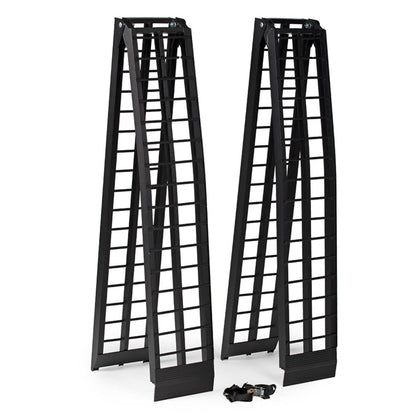 Titan Ramps 2 Pack 10’ Folding ATV Loading Ramps, Arched Aluminum Design, Black - Find Fresh Goods