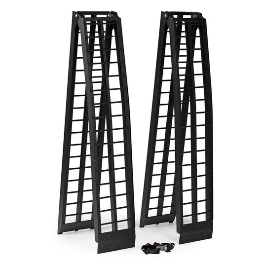 Titan Ramps 2 Pack 10’ Folding ATV Loading Ramps, Arched Aluminum Design, Black - Find Fresh Goods