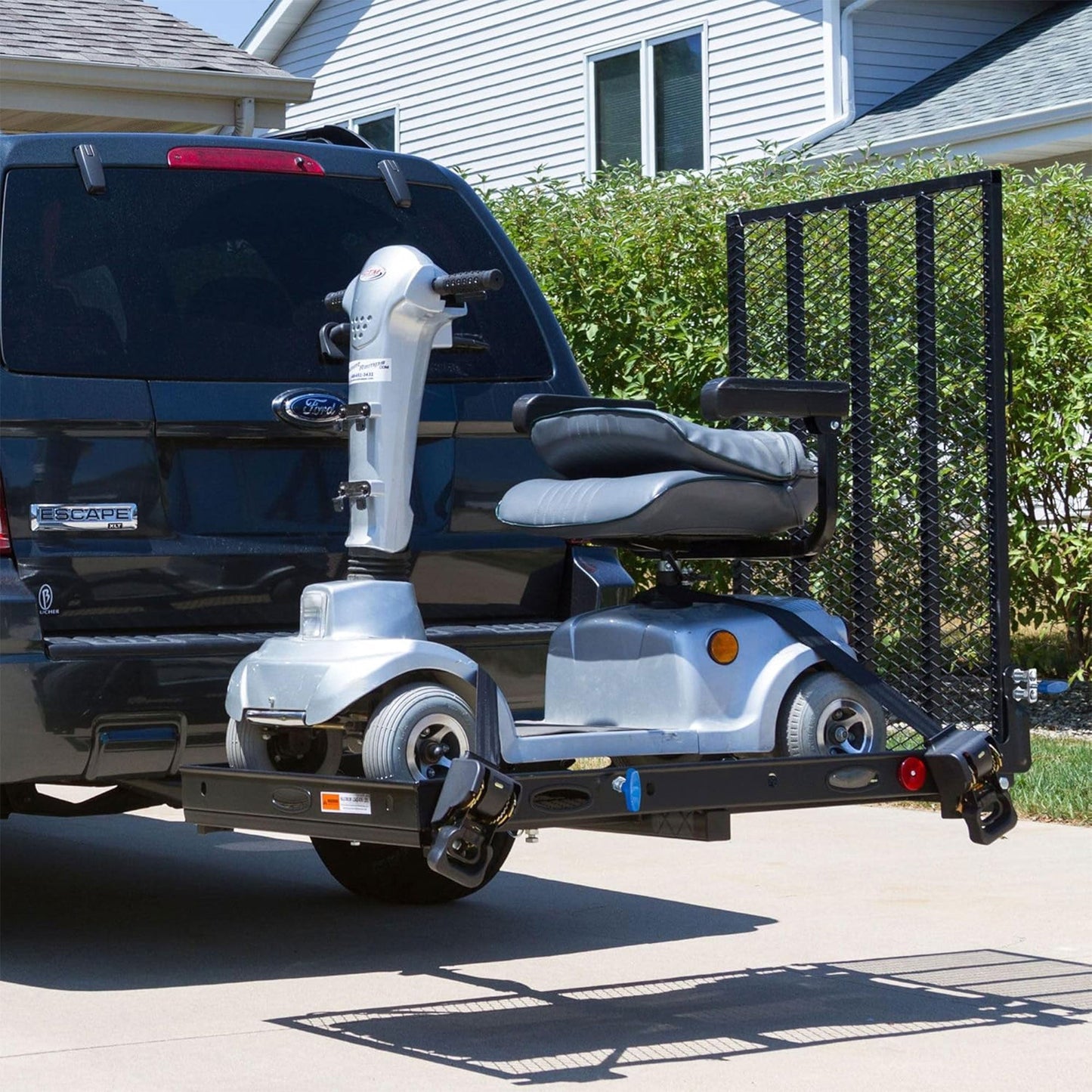 Silver Spring Folding Steel Scooter/Wheelchair Carrier with Ramp & Hitch Mount - Find Fresh Goods