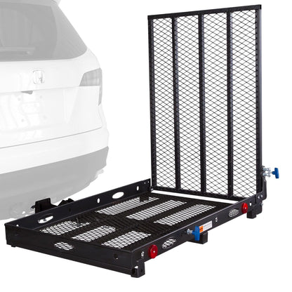 Silver Spring Folding Steel Scooter/Wheelchair Carrier with Ramp & Hitch Mount - Find Fresh Goods
