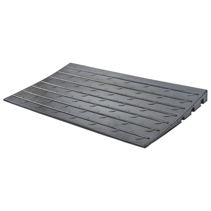 Silver Spring 2.5" Maximum Riser, Solid Rubber 3 Channel Threshold Ramp, Black - Find Fresh Goods