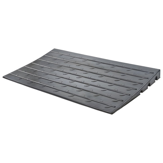 Silver Spring 2.5" Maximum Riser, Solid Rubber 3 Channel Threshold Ramp, Black - Find Fresh Goods