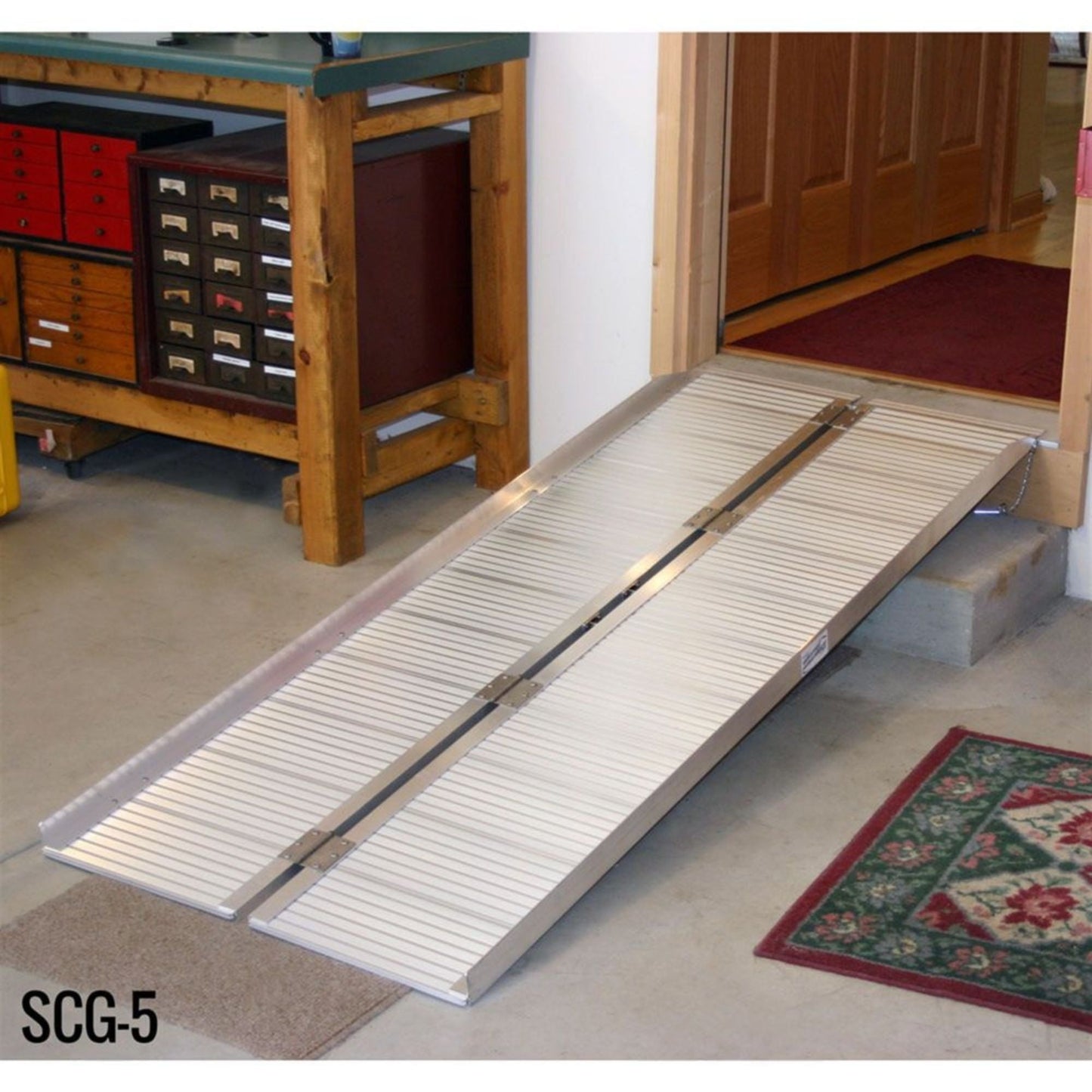 Silver Spring Mobility and Utility Ramp, 5 Foot Single Fold with 600 lb Capacity - Find Fresh Goods