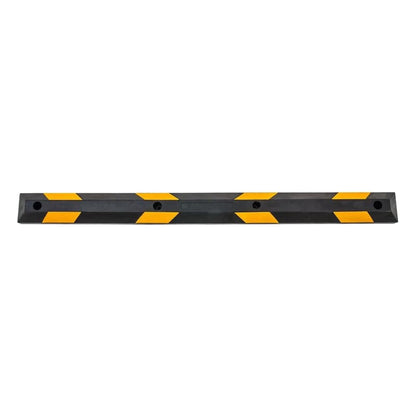 Guardian Parking Stop, 6 Foot Long Rubber Curb with Mounting Holes, Black/Yellow