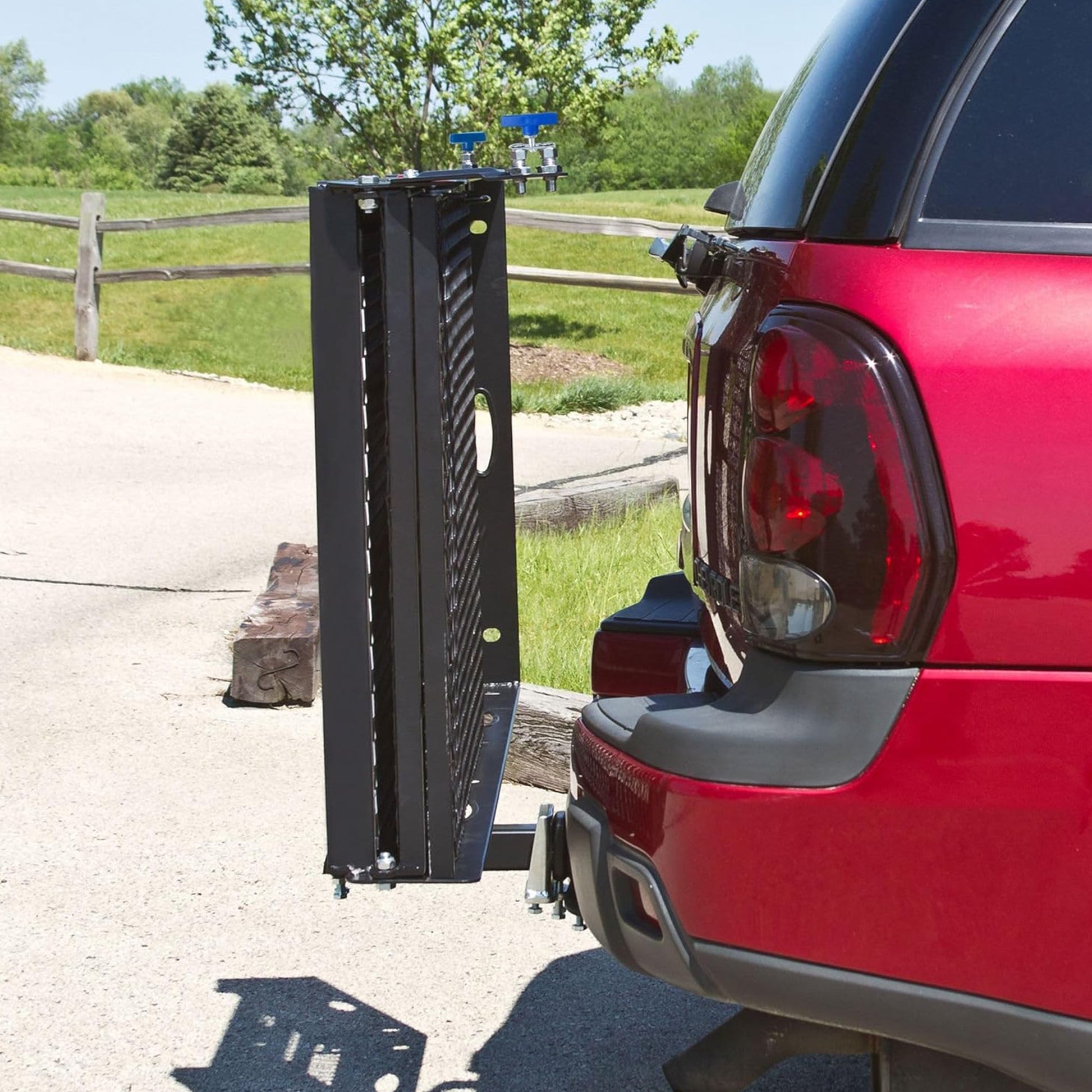 Silver Spring 48" x 28" Folding Steel Wheelchair Carrier with Ramp & Hitch Mount - Find Fresh Goods