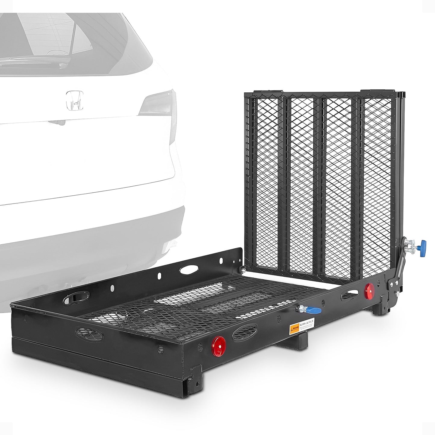 Silver Spring 48" x 28" Folding Steel Wheelchair Carrier with Ramp & Hitch Mount - Find Fresh Goods