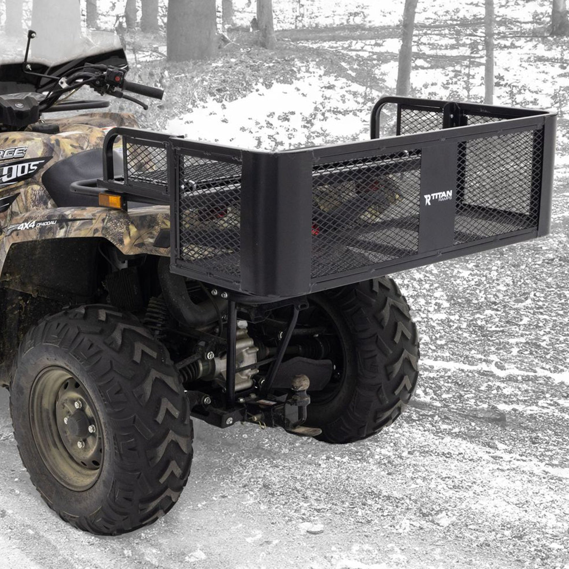 Titan Ramps Universal ATV/UTV Rear Drop Cargo Basket Rack with 150 lb. Capacity - Find Fresh Goods