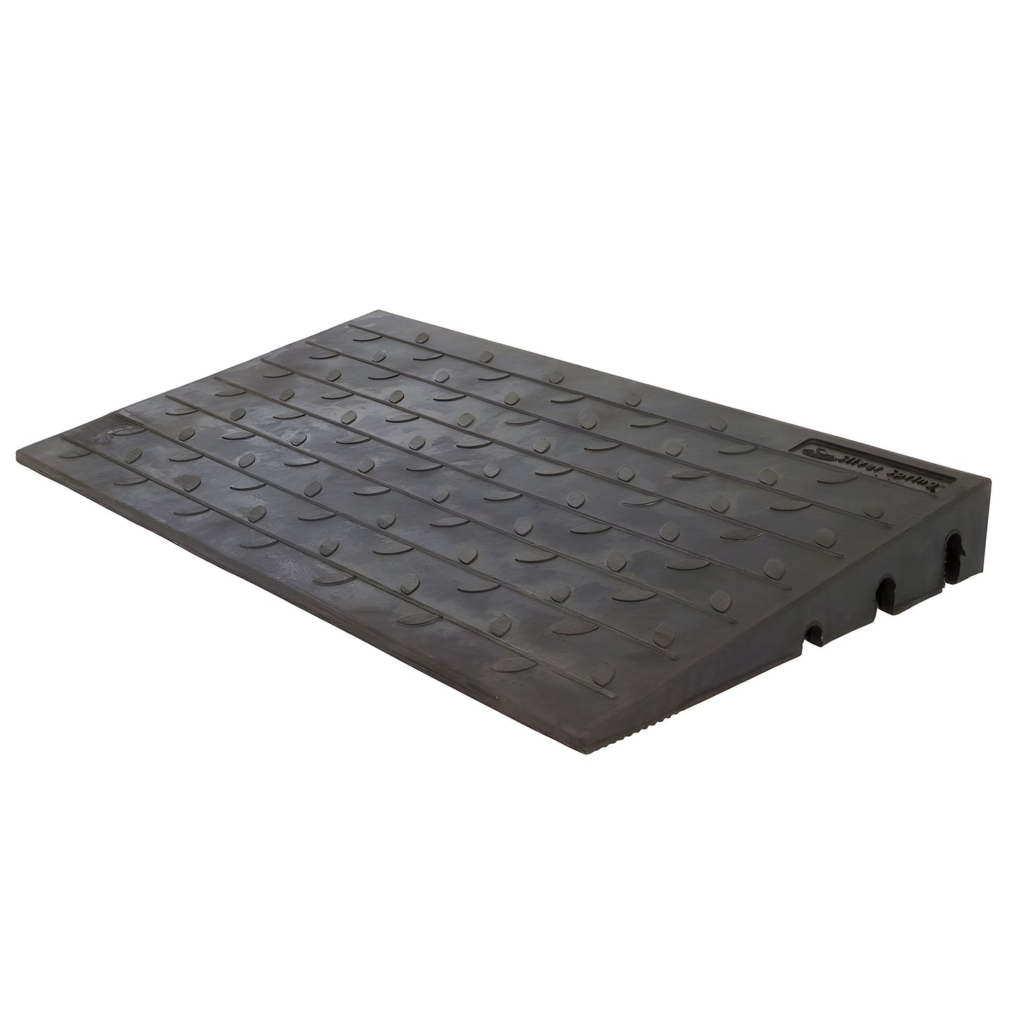 Silver Spring 4" Maximum Riser, Solid Rubber 3 Channel Threshold Ramp, Black - Find Fresh Goods