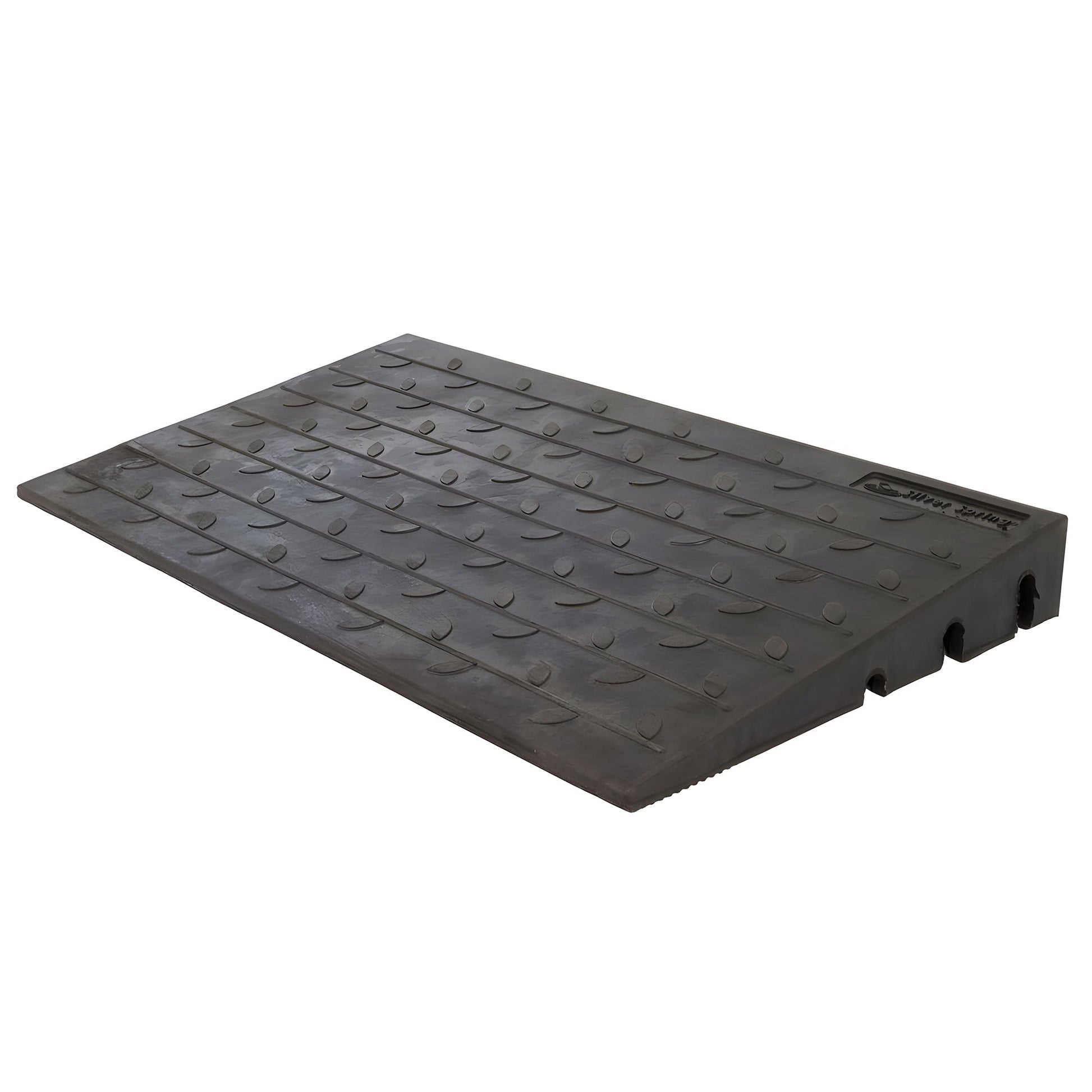 Silver Spring 4" Maximum Riser, Solid Rubber 3 Channel Threshold Ramp, Black - Find Fresh Goods