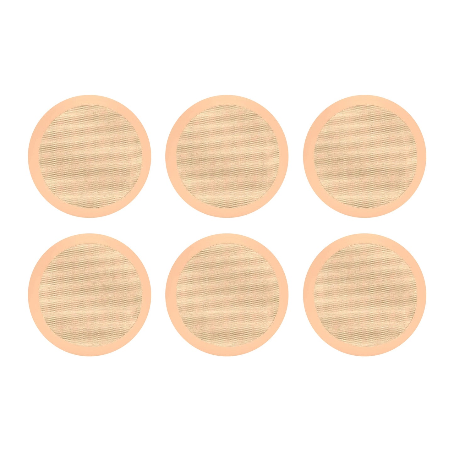 Pyle PDIC Series 150W 5.25" Flush Mount In Wall/In Ceiling Speaker, 3 Pair, Tan