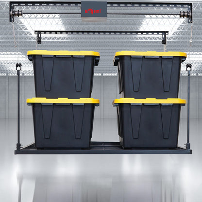 Origami Motorized Garage Ceiling Storage Rack, 52" x 25" Overhead Lift System