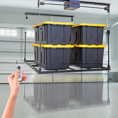 Origami Motorized Garage Ceiling Storage Rack, 52" x 25" Overhead Lift System