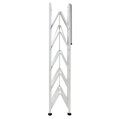 Origami RB Foldable 6 Tier Rack, Wheels, Tall/Slim, White, Certified Refurbished