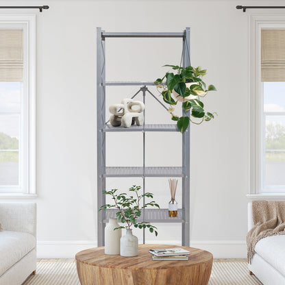 Origami RB Foldable 6 Tier Rack, Wheels Tall/Slim, Silver, Certified Refurbished