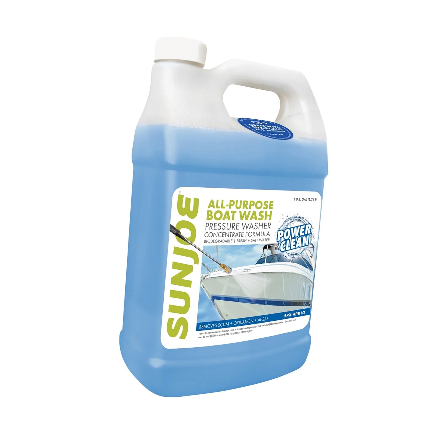 Sun Joe All Purpose Boat Wash Pressure Washer Cleaner Concentrate, 1 Gal, APBW1G
